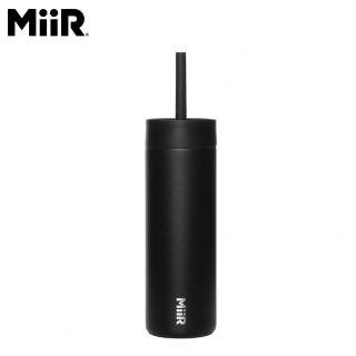 【MiiR】Sipper Straw Bottle雙層真空 保溫/保冰 吸管上蓋 隨身瓶 16oz/473ml(經典黑)