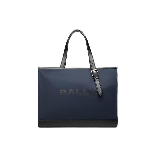 【BALLY】官方直送 BAR 帆布托特包