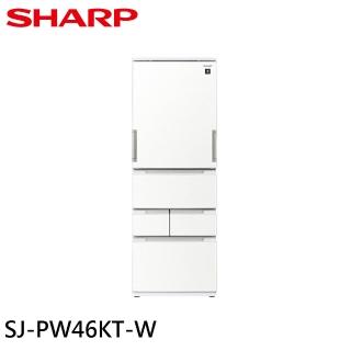【SHARP 夏普】457L 一級能效自動除菌離子左右開任意門變頻冰箱-典雅白(SJ-PW46KT-W)