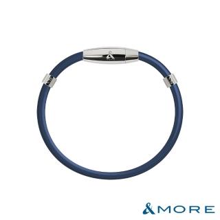 【&MORE 愛迪莫】X5 特仕版鈦鍺手環(白鋼-海藍/健康/迴圈/送禮/禮盒)