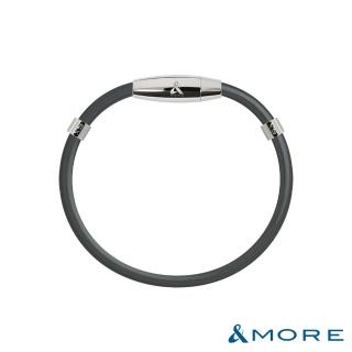 【&MORE 愛迪莫】X5 特仕版鈦鍺手環(白鋼-鐵灰/健康/迴圈/送禮/禮盒)
