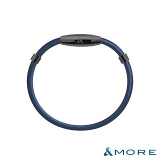 【&MORE 愛迪莫】X5 特仕版鈦鍺手環(槍灰-海藍/健康/迴圈/送禮/禮盒)