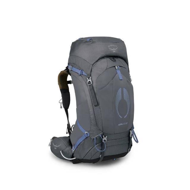 【Osprey】母親節禮物 Aura AG 50 女 網架登山背包 鎢鋼灰(10003556)