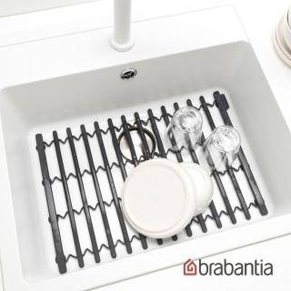 【Brabantia】可伸縮矽膠瀝水墊-深灰