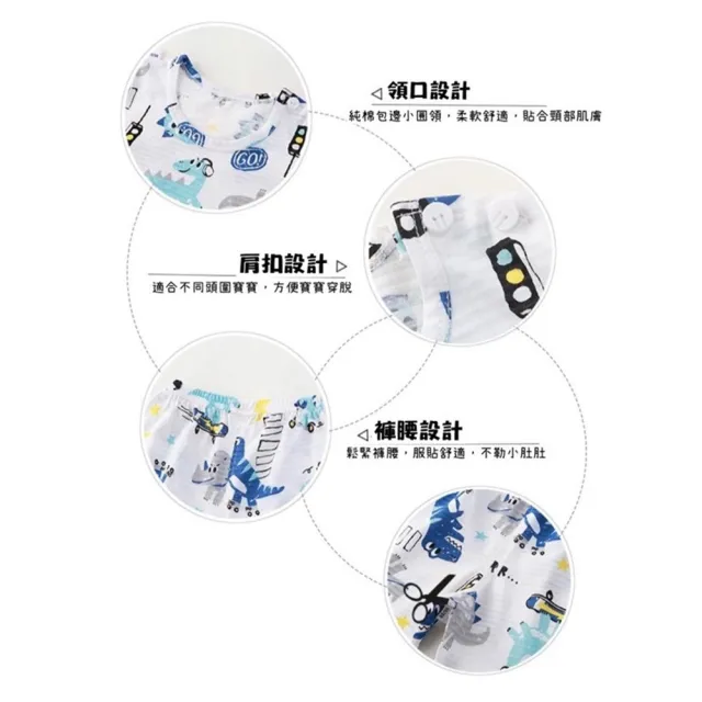 【安朵童舖】現貨韓版兒童竹節棉短袖上衣兩件式套裝短褲睡衣家居服(017B)