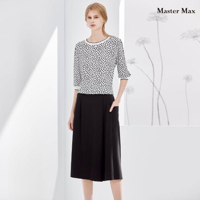 【Master Max】後腰鬆緊大口袋軟料八分寬褲裙(8413030)