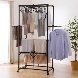 【NITORI 宜得利家居】◆大型曬衣架 FC08 BK(曬衣架 衣架)