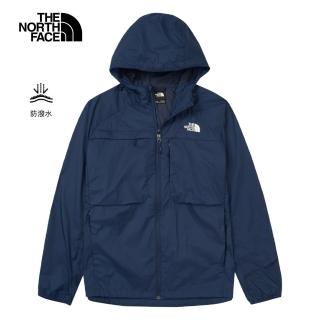 【The North Face 官方旗艦】北面男款藍色DWR防潑水防風外套｜87W68K2