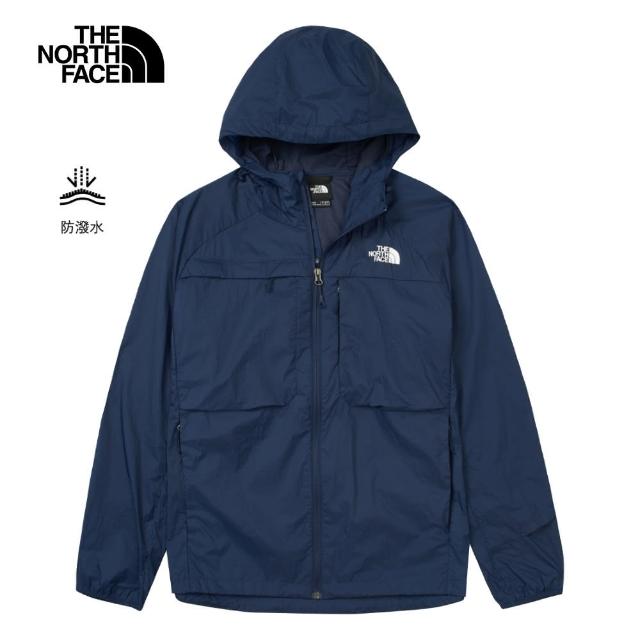 【The North Face 官方旗艦】北面男款藍色DWR防潑水防風外套｜87W68K2