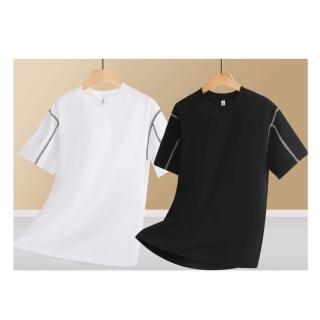 【時尚巴黎】現貨+預購 T恤短袖上衣(情侶款純棉寬鬆排汗男女裝2色74kn39)