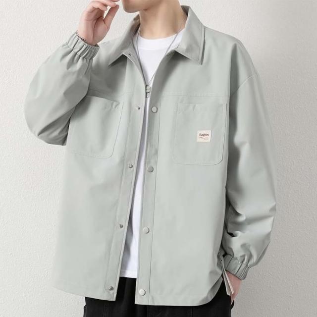 【時尚巴黎】現貨+預購 工裝外套休閒夾克(襯衫式翻領多口袋男外套3色74kn36)