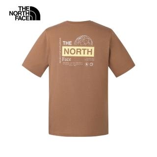 【The North Face 官方旗艦】北面男女款棕色純棉舒適短袖T恤｜8GZ76IH