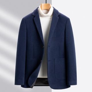 【時尚巴黎】現貨+預購 羊毛西裝毛呢外套(春秋保暖西服修身男外套3色74kn1)