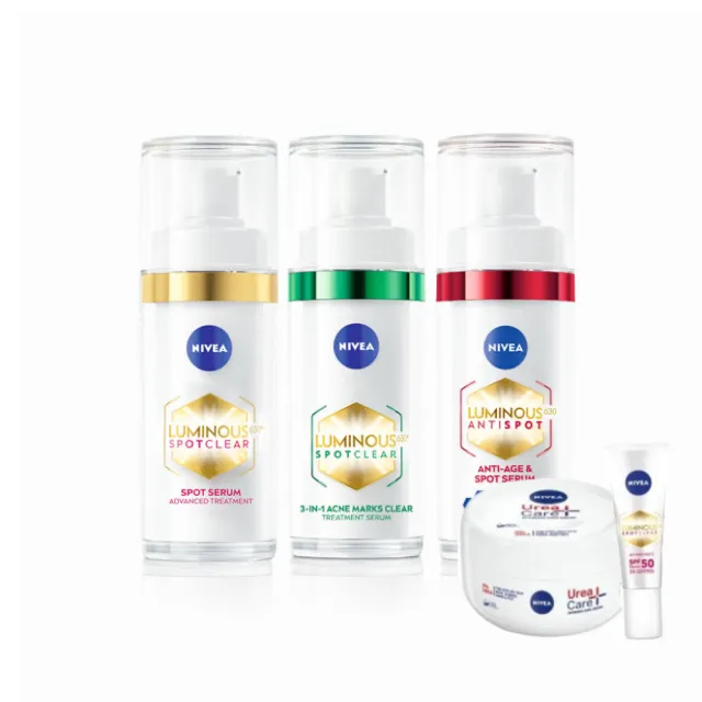 【NIVEA 妮維雅】買1送1★LUMINOUS630淡斑煥白精華30mlx2入(L630/敏感肌適用/專利美白成分)