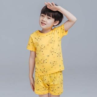 【ONEDER 旺達】寶可夢短袖家居套裝 皮卡丘兒童睡衣(正版授權/百分百純棉/MIT臺灣製)