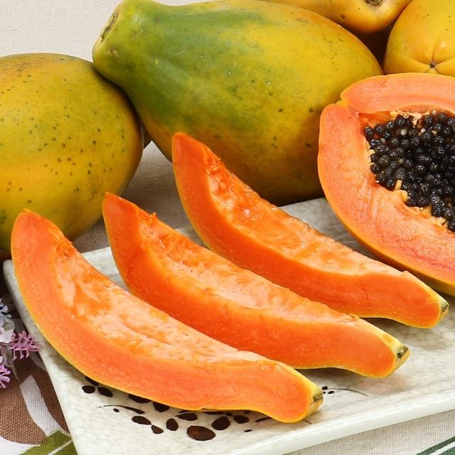 【愛蜜果】台灣日昇紅肉木瓜9-12入原裝箱X1箱(約10斤/箱_日陞)