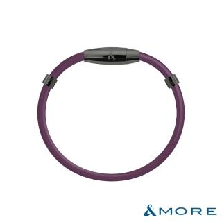【&MORE 愛迪莫】X5 特仕版鈦鍺手環(槍灰-深紫/健康/迴圈/送禮/禮盒)