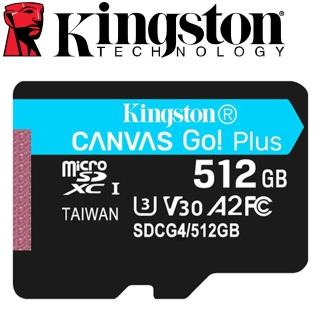 【Kingston 金士頓】512GB microSDXC TF UHS-I U3 V30 A2 記憶卡(SDCG4/512GB 平輸)