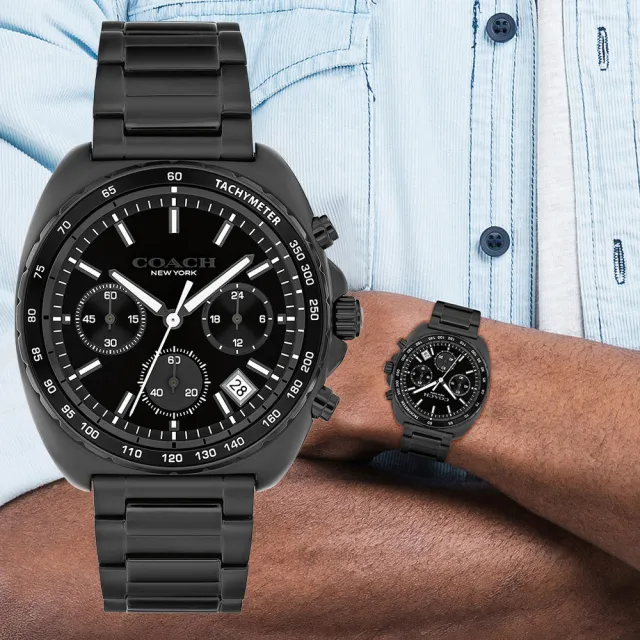 【COACH】Charter 三眼計時手錶 男錶 中性錶-39mm 手錶 聖誕節 交換禮物(CO14602739)