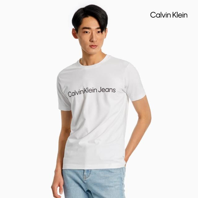 【Calvin Klein】官方旗艦館 CK Institutional Logo 合身上衣_白色