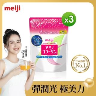 【Meiji 明治】明治膠原蛋白粉標準版28日份袋裝196gx3入(膠原蛋白)