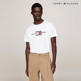【Tommy Hilfiger】官方旗艦館 Hilfiger 旗幟刺繡 T 恤 裸色