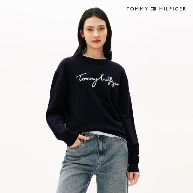【Tommy Hilfiger】官方旗艦館 現代標誌衛衣 _藍色