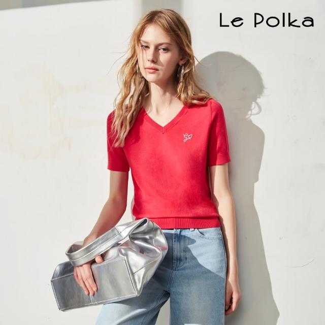 【Le Polka】V領針織上衣-3色-女