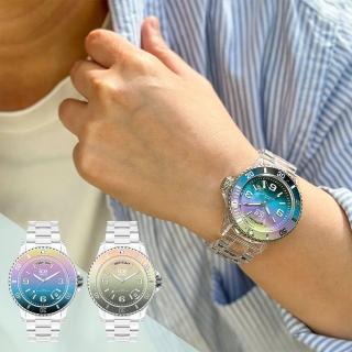 【Ice-Watch】Clear Sunset清晰日落系列 炫彩奪目漸層MIYOYA星辰機芯三針腕錶 透明錶帶 適合小手腕