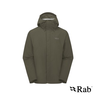 【RAB】Downpour Jacket 防風防水連帽外套 男款 軍綠 #QWI06