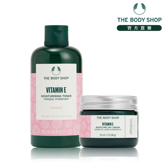 【THE BODY SHOP 美體小舖】維他命E保濕水嫩組(調理水250ML+日霜50ML/母親節獨家)