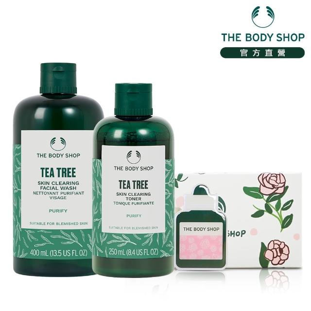 【THE BODY SHOP 美體小舖】茶樹淨膚大容量組(潔面膠400ML+調理水250ML/母親節獨家)