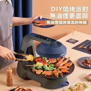 【OSLE 歐適樂】家用紅外線電烤盤自動旋轉電燒烤爐韓式光波烤肉機