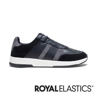 【ROYAL Elastics】ICON ULTRA LUX 真皮運動休閒鞋 女鞋(黑灰)