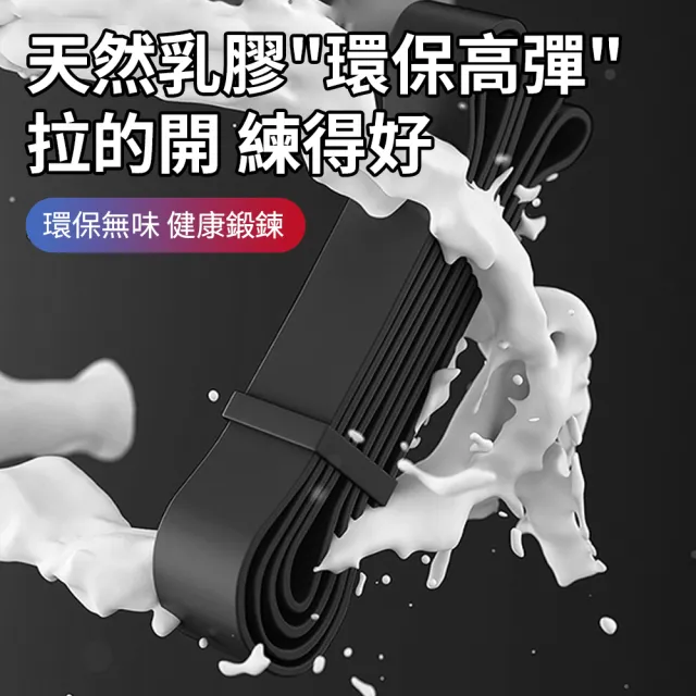 【YORI 優里】健身彈力帶 黑色25-65磅(乳膠拉力帶 阻力帶 瑜珈彈力繩 健力繩 重力訓練繩)