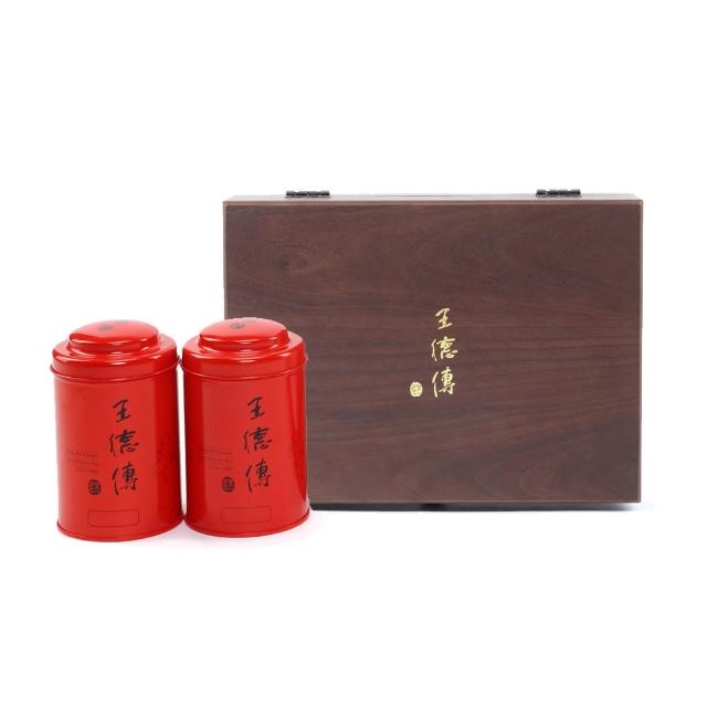 【王德傳】德傳經典木盒茶葉禮盒-大禹嶺高山烏龍150g+梨山烏龍150g(德傳經典燙金木盒茶禮)