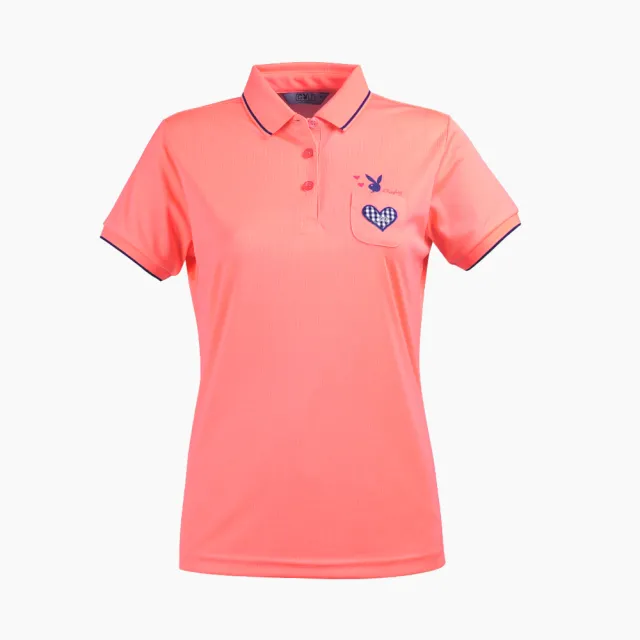 【PLAYBOY GOLF】女款純棉透氣休閒短袖POLO衫-多款(GOLF/高爾夫球衫)