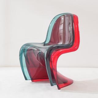 【HANACO】網紅透明椅子(透明餐椅 塑膠亞克力椅子 靠背洽談休閒椅)