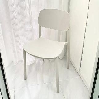 【HANACO】網紅化妝椅(家用塑膠椅 現代簡易牛角椅 洽談書桌椅 凳子 靠背化妝椅)