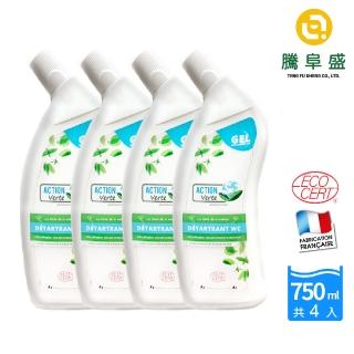 【騰阜盛】法國綠色行動 750ML X4入馬桶除垢尿漬除臭清潔劑凝膠(*100%天然*歐盟有機 原裝)