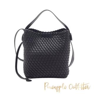 【Pineapple Outfitter】質感編織兩用水桶包(黑色)