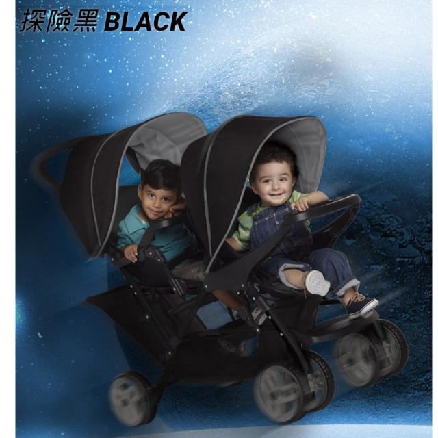 【Graco】雙人前後座嬰幼兒手推車 城市雙人行 Stadium Duo(贈進口冷藏肩背包)