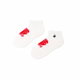 【LE COQ SPORTIF 公雞】高爾夫系列女款白色短襪QLV0K011