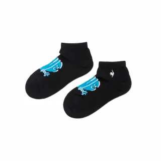 【LE COQ SPORTIF 公雞】高爾夫系列女款黑色色短襪QLV0K011