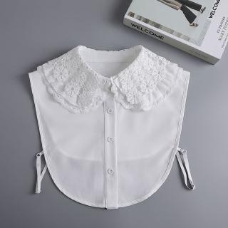 【時尚巴黎】現貨+預購 假領子襯衫領片(雙層翻領蕾絲花邊女裝配件74ko47)