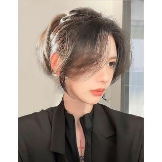 【時尚巴黎】現貨+預購 假瀏海全真髮假髮補髮片(T型瑞士網中分瀏海女假髮2色74ka27)