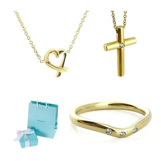 【Tiffany&Co. 蒂芙尼】最高價差3萬元-鑲鑽鉑金18K金戒指-展示品(3款任選)