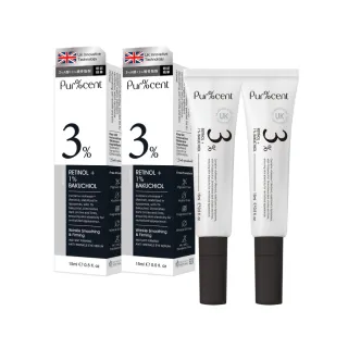 【PUR%CENT】3%A醇+1%補骨脂酚緊緻抗皺眼部精華(2件組)