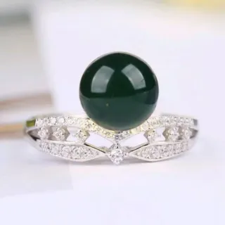 【勝弘珠寶】多明尼加藍珀高雅戒指-8mm