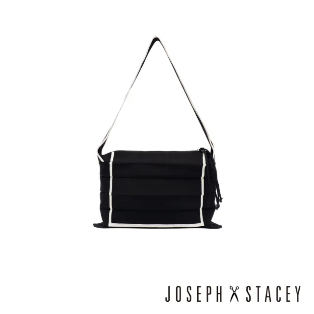 【JOSEPH AND STACEY】官方直營針織框線短肩背百褶包(黑/JS百褶包/uniarts)
